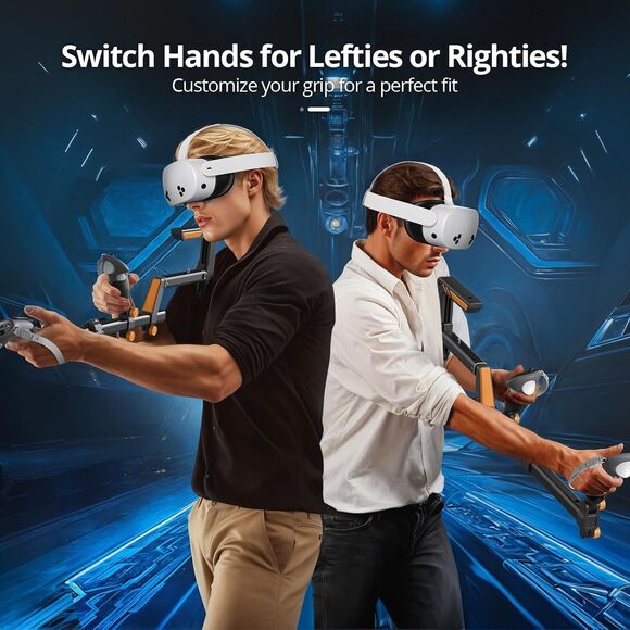 VR Gaming Gunstock  Pump-Action 360° Rotatable Grips Left-Hand Friendly NEW - Picture 7 of 16